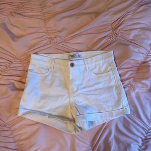 White Abercrombie shorts